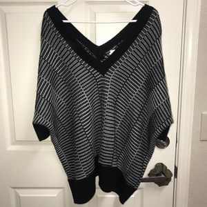 V-neck short sleeve big sweater!